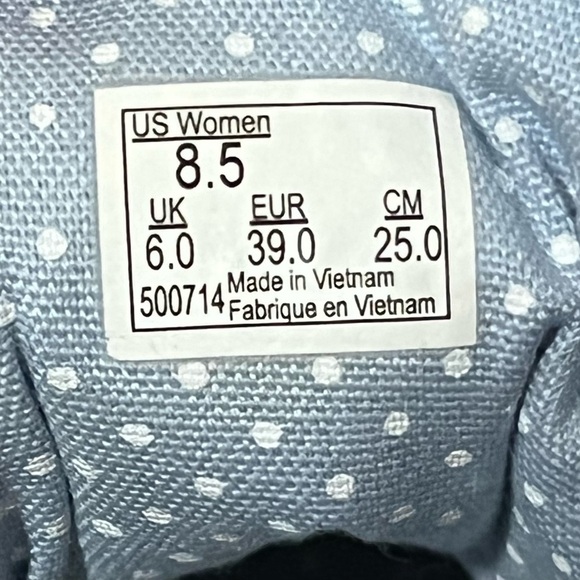 Solid Light Blue Vans Off The Wall Lace Up Low Heel Women SZ 8.5 Shoes - Picture 4 of 12